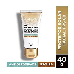 L'Oréal Paris Protetor Facial UV Defender Cor Escura FPS 60 40g