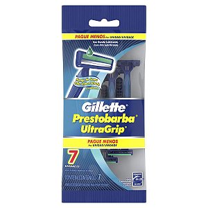 Gillette Aparelho de Barbear Descartável Gillette Prestobarba Ultragrip c/7 Unidades