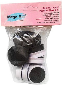Mega Bell Kit de Lixas para Pedicuro 12 unidades