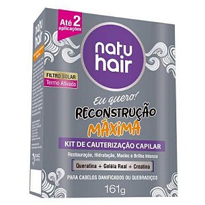 Natu Hair Kit de Cauterização Capilar Reconstrução Máxima 161g