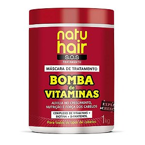 Natu Hair Máscara S.O.S. Bomba de Vitaminas 1000g