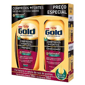 Niely Gold Kit Shampoo + Condicionador Compridos+Fortes 300+200mL