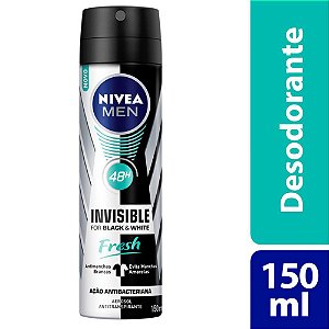 Nivea Desodorante Aerosol Invisible Black & White Fresh Feminino 150mL