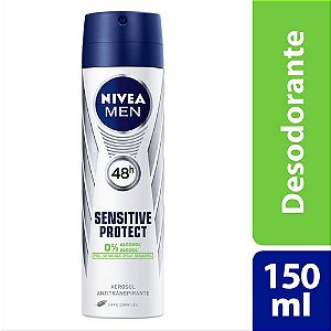 Nivea Desodorante Aerosol Sensitive Protect Masculino 150mL
