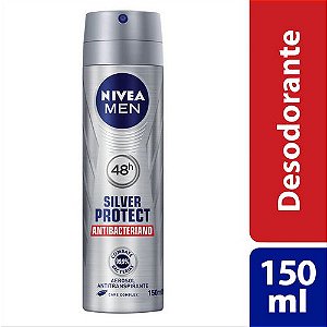 Nivea Desodorante Aerosol Silver Protect Masculino 150mL