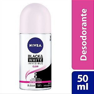 Nivea Desodorante Roll-on Invisible Black & White Clear Feminino 50mL