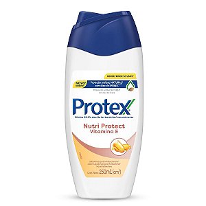 Protex Sabonete Líquido Antibacteriano para Corpo Protex Nutri Protect Vitamina E 250ml Sabonete Líquido para Corpo