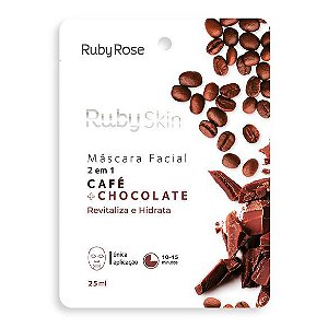 Ruby Rose Hidratante Facial Máscara Facial Café + Chocolate 25ml