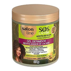 Salon line S.O.S Cachos Azeite de Oliva - Gel Definidor Revitalizador de Cachos