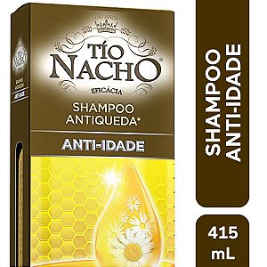 Tio Nacho Shampoo ANTI-IDADE, NUTRIÇÃO e BRILHO, rejuvenecimento capilar, 415ml