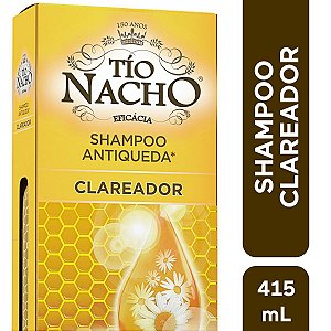 Tio Nacho Shampoo CLAREADOR, Geleia Real e Camolmila, cabelo visivelmente mais claro, 415ml