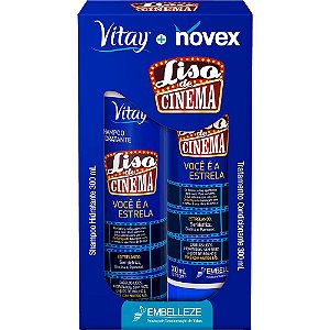 Vitay + Novex Kit Liso de Cinema Shampoo 300mL + Condicionador 300mL