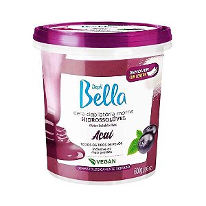 Cera Depilatória Hidrossolúvel Depil Bella Açaí 600g