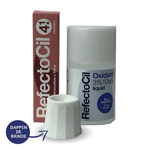 Kit Refectocil Vermelho + Oxidante 100ml = ganhe Dappen!