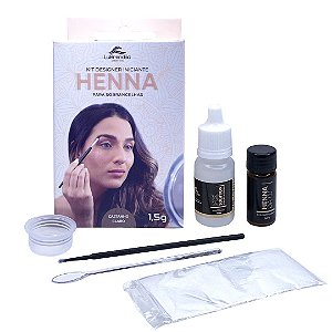 Henna Lu Brandão para Sobrancelhas Kit Iniciante-Cast. Claro 1,5g