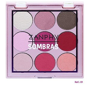 Paleta de Sombras 9 Cores Zanphy - cor 1