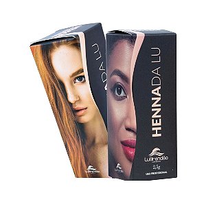 Kit 2 Hennas Lu Brandão para Sobrancelhas-Ruiva + Castanho Escuro