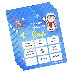 Bingo astronauta azul ciano