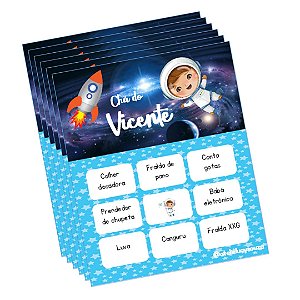 Bingo astronauta azul