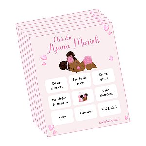 Bingo bebê afro rosa