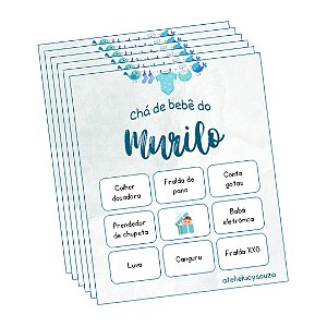 Bingo bebê fundo verde