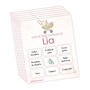 Bingo bebê rosa delicado