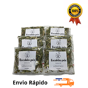 Kit Escalda-Pés de Capim Limão - 5 Saquinhos com Etiqueta