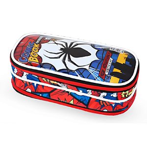 ESTOJO TERMICO ESCOLAR MENINO COMIC BOOK SPIDER