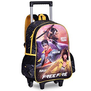 MOCHILA DE RODINHAS MENINO FREE FIRE