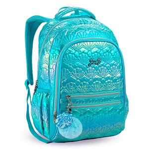 MOCHILA ESCOLAR MENINA BORDADO CONCHA