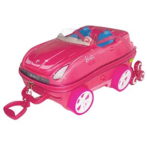 MALA MOCHILA DE RODINHAS INFANTIL CARRINHO BARBIE