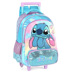MOCHILA DE RODINHA MENINA INFANTIL LILO STITCH