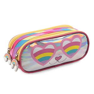 ESTOJO ESCOLAR DUPLO HOLOGRÁFICO GATO