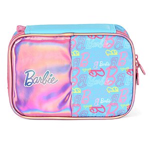 ESTOJO ESCOLAR BOX 100 PENS PORTA LAPIS BARBIE