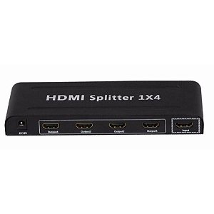 Distribuidor de Sinal Splitter HDMI 1 Entrada 4 Saídas