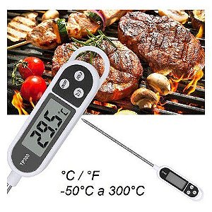 Termômetro Culinário Digital Cozinha Haste Temperatura Óleo