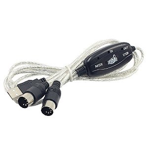 10 Cabo Adaptador Conversor Audio Midi Interface Usb Suporte
