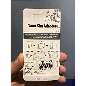 Kit Adaptador de Chip Sim Card + Pino Agulha Ejetor Extrator de Chip para Celular Universal