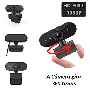 Webcam Com Microfone Visão 360º Full Hd 1080P