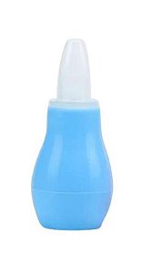 Aspirador Nasal Para Bebês Silicone Azul