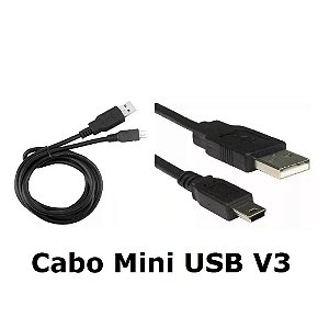 Cabo Mini USB V3 5 Pinos Dados + Carga 1.2m Universal