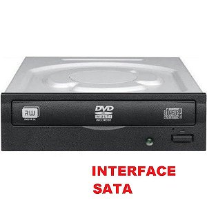 Leitor e Gravador de DVD CD Interno Gabinete Interface SATA