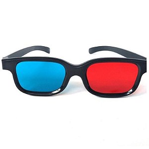 Óculos 3D Anaglifo Vermelho e Azul Full Frame