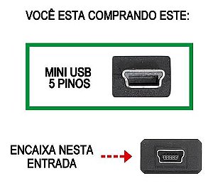 Cabo Dados + Carga USB 2.0 HD Externo Sam 20cm HX-MUD10EA/G2