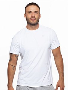 Camiseta Fitness Manga Curta Masculino ROMA Básica Branco