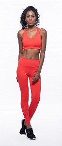 Calça Legging Fitness Longa Feminino ROMA Detalhes Perna Vermelho Médi -  Roupas Fitness - Roma Fitness