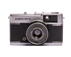 Câmera 35mm - Olympus Trip 35 (8.5/10) + Alça de Punho + Filme + Tampa