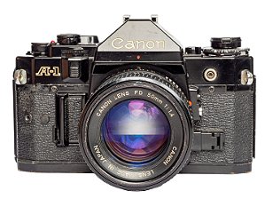 Câmera 35mm - Canon A-1 + Lente 50mm f1.4 (7.5/10) + Alça Nova + Filme