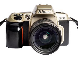 Câmera 35mm - Nikon F60 + Lente Nikkor 28-80mm D (10/10) + Alça + 2 baterias + Filme