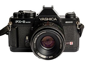 Câmera 35mm - Yashica FX-3 Super 2000 (9.7/10) + Lente 50mm f1.9 + Acessórios
